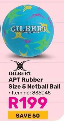 Game GILBERT APT Rubber Size 5 Netball Ball offer