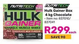 Game NUTRITECH Hulk Gainer Box Chocolate offer