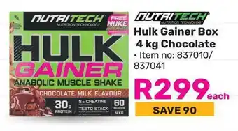 Game NUTRITECH Hulk Gainer Box Chocolate offer