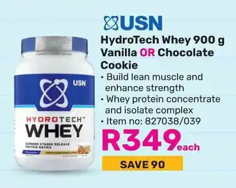 Game USN HydroTech Whey Vanilla OR Chocolate Cookie offer