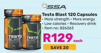 Game SSA Testo Blast 120 Capsules offer