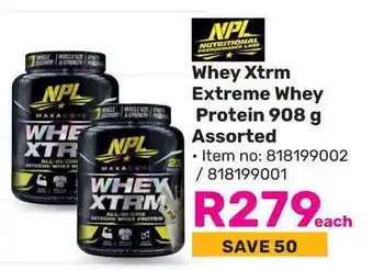 Game NPL Whey Xtrm Extreme Whey Protein Assorted offer