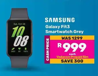 Game SAMSUNG Galaxy Fit3 Smartwatch Grey offer