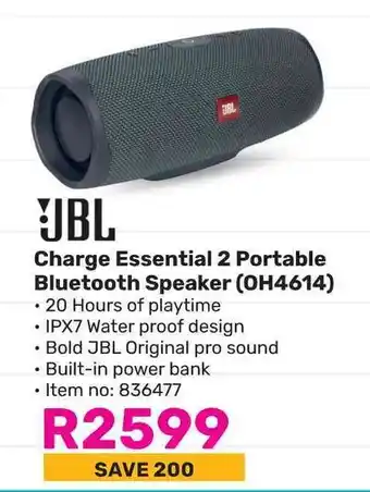 Game JBL Charge Essential 2 Portable Bluetooth Speaker (OH4614) offer