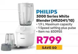 Game PHILIPS 3000 Series White Blender (HR2041/10) offer