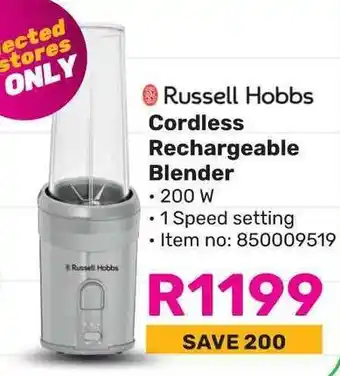 Game Russell Hobbs Cordless Rechargeable Blender offer