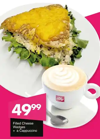 Save Hyper Filled Cheese Wedges + a Cappuccino offer