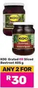 Game Koo Grated Or Sliced Beetroot-For 2 x 405g offer