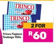 Game Trinco Tagless Teabags-For 2 x 100s offer