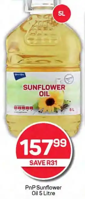 Pick n Pay PnP Sunflower Oil offer