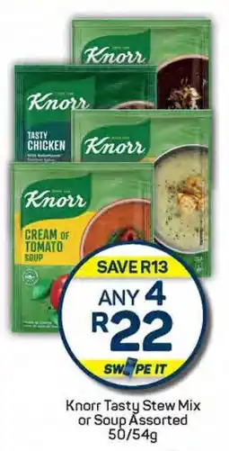 Pick n Pay Knorr Tasty Stew Mix or Soup Assorted offer