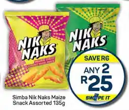 Pick n Pay Simba Nik Naks Maize Snack Assorted offer