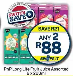 Pick n Pay PnP Long Life Fruit Juice Assorted offer