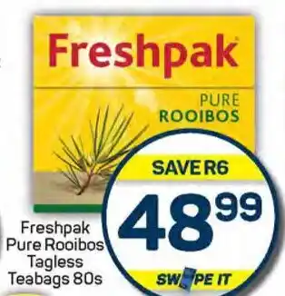 Pick n Pay Freshpak Pure Rooibos Tagless Teabags offer