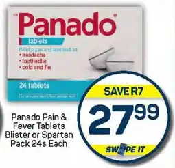 Pick n Pay Panado Pain & Fever Tablets Blister or Spartan Pack offer