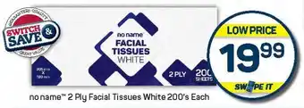 Pick n Pay no name 2 Ply Facial Tissues White offer