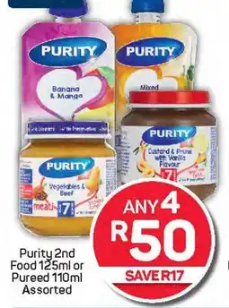 Pick n Pay Purity 2nd Food or Pureed Assorted offer