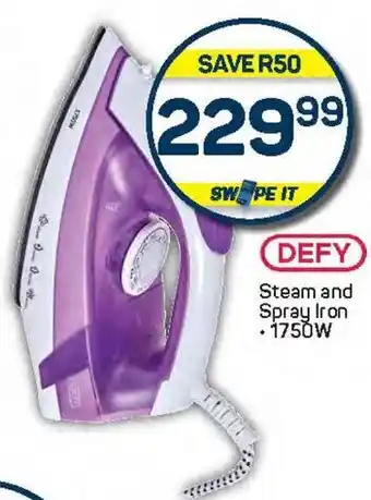 Pick n Pay DEFY Steam and Spray Iron offer