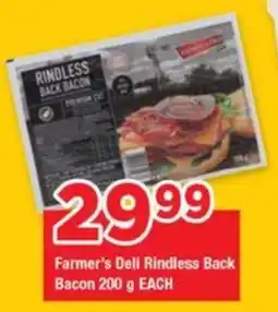 OK Grocer Farmer's Deli Rindless Back Bacon offer