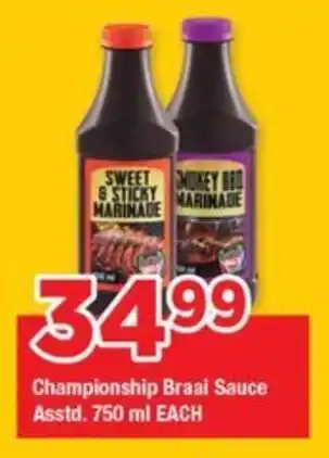 OK Grocer Championship Braai Sauce Asstd. offer