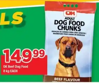 OK Grocer OK Beef Dog Food offer