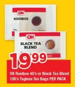 OK Grocer OK Rooibos or Black Tea Blend Tagless Tea Bags offer