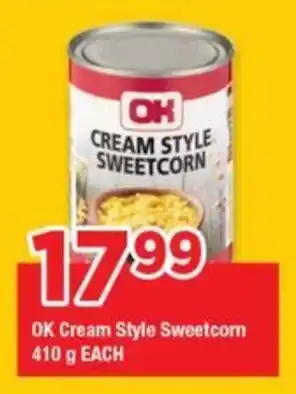 OK Grocer OK Cream Style Sweetcorn offer