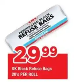 OK Grocer OK Black Refuse Bags offer