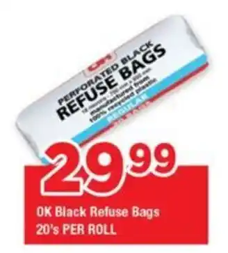 OK Grocer OK Black Refuse Bags offer