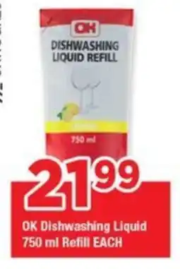 OK Grocer OK Dishwashing Liquid Refill offer