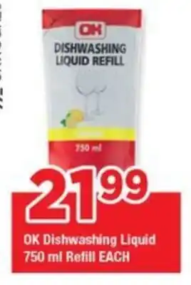 OK Grocer OK Dishwashing Liquid Refill offer