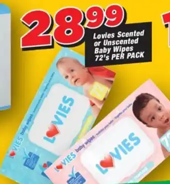 OK Grocer Lovies Scented or Unscented Baby Wipes offer