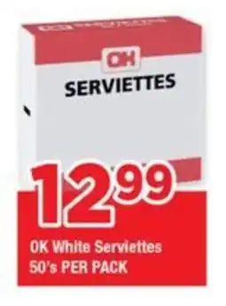 OK Grocer OK White Serviettes offer