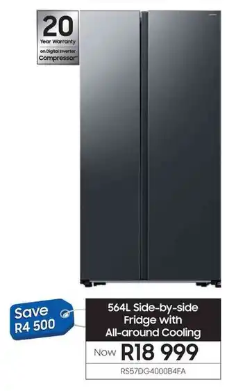 Samsung SAMSUNG Side-by-side Fridge with All-around Cooling offer