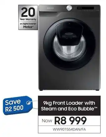 Samsung SAMSUNG Front Loader with Steam and Eco Bubble offer