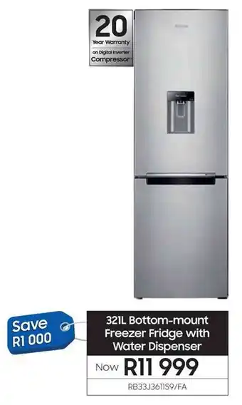 Samsung SAMSUNG Bottom-mount Freezer Fridge with Water Dispenser offer