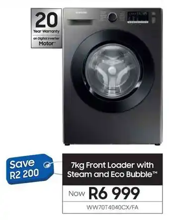 Samsung SAMSUNG Front Loader with Steam and Eco Bubble offer