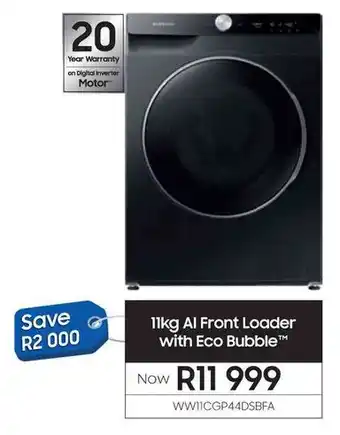 Samsung SAMSUNG Al Front Loader with Eco Bubble offer