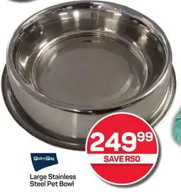 Pick n Pay Hypermarket Large Stainless Steel Pet Bowl offer