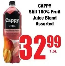 Boxer Superstores CAPPY Still 100% Fruit Juice Blend Assorted offer