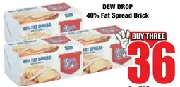 Boxer Superstores DEW DROP 40% Fat Spread Brick offer