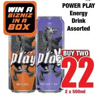 Boxer Superstores POWER PLAY Energy Drink Assorted offer