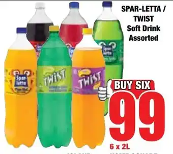 Boxer Superstores SPAR-LETTA/ TWIST Soft Drink Assorted offer