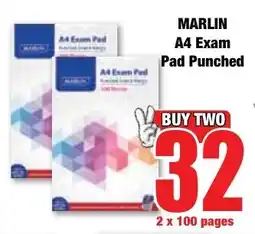 Boxer Superstores MARLIN A4 Exam Pad Punched offer