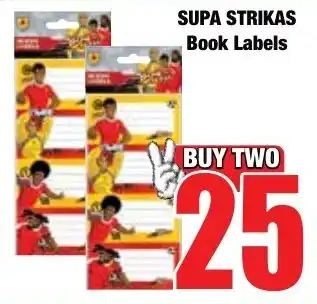 Boxer Superstores SUPA STRIKAS Book Labels offer