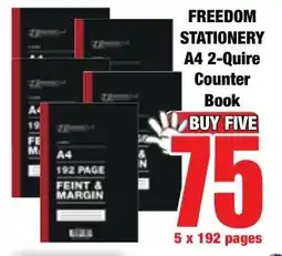 Boxer Superstores FREEDOM STATIONERY A4 2-Quire Counter Book offer