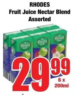 Boxer Superstores RHODES Fruit Juice Nectar Blend Assorted offer