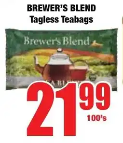 Boxer Superstores BREWER'S BLEND Tagless Teabags offer