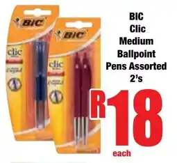 Boxer Superstores BIC Clic Medium Ballpoint Pens Assorted offer