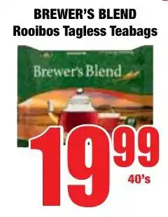 Boxer Superstores BREWER'S BLEND Rooibos Tagless Teabags offer